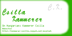 csilla kammerer business card